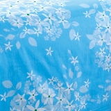 红富士生态家纺 100%纯棉独幅被套床单四件套FN-1 首尔恋人蓝